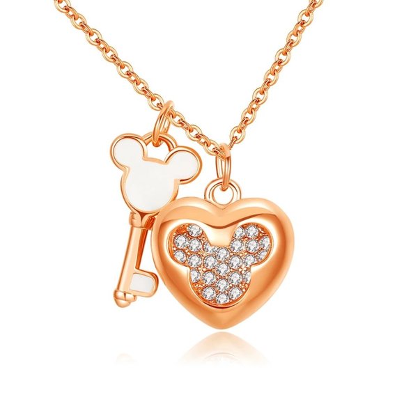 Jewelry - Adorable 18KGP Heart&Key Necklace